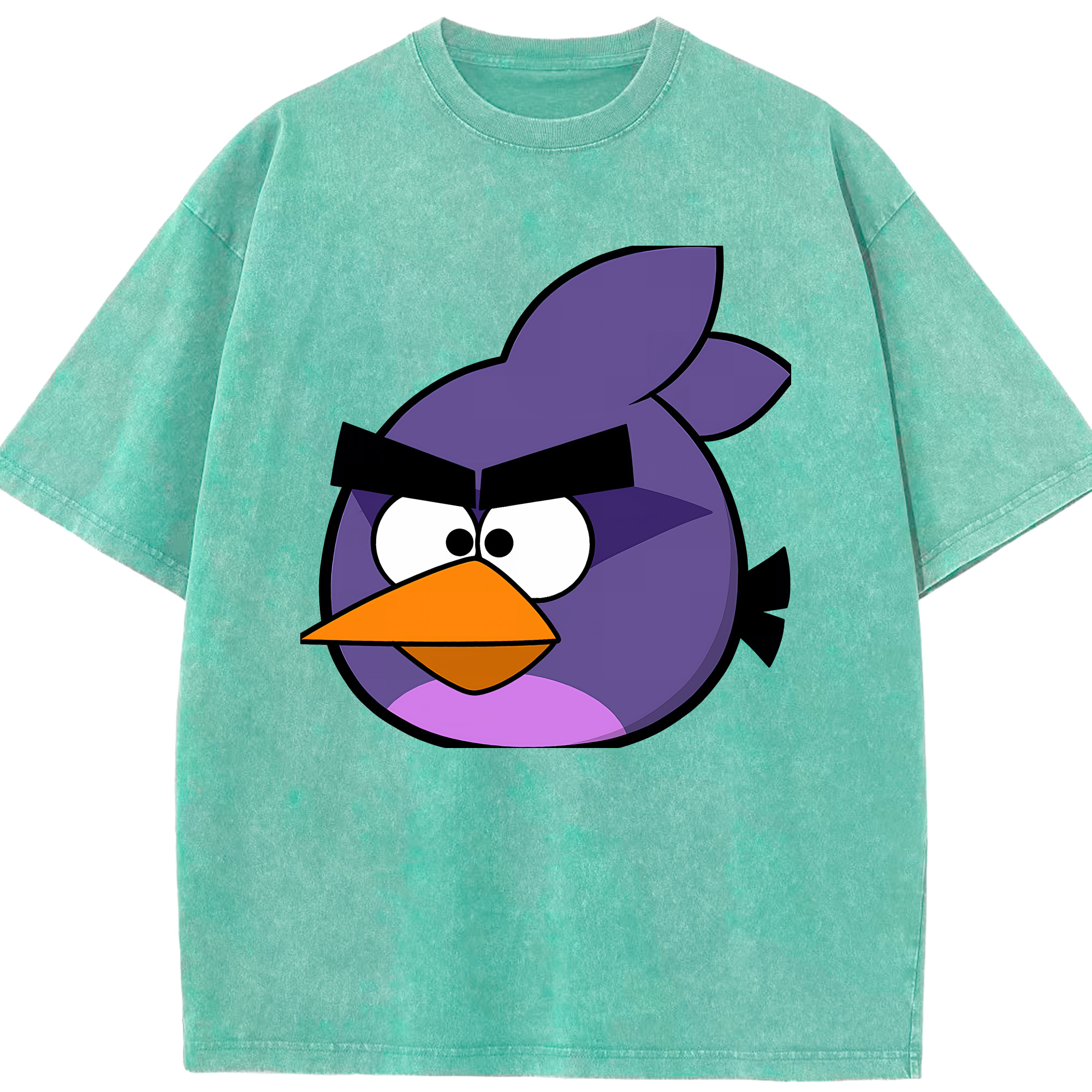 （画像用） Angry Birds アングリーバード 綿100% ヴィンテージ風 半袖Tシャツ（フロントプリント）